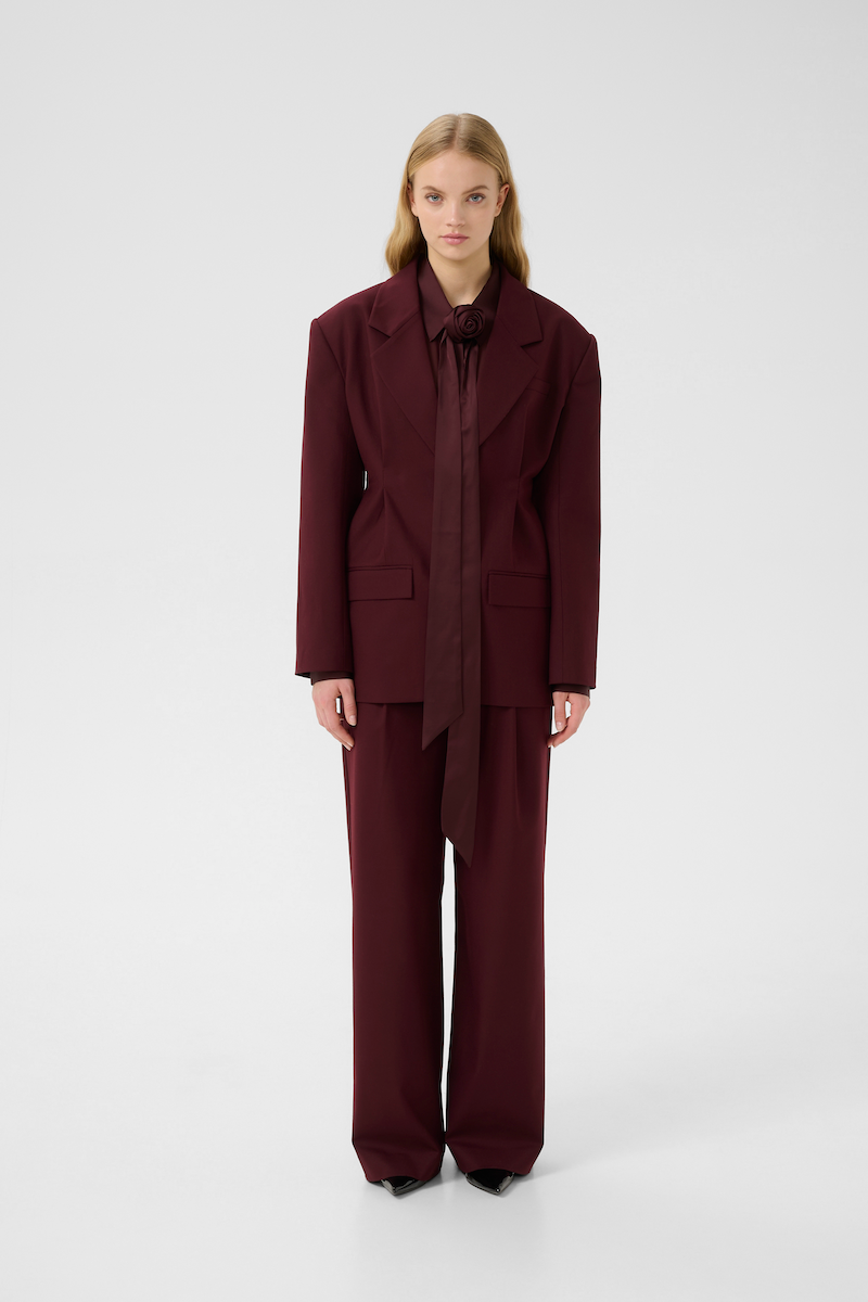 GESTUZ GZLYNNE SHIRT IN BURGUNDY - CHIFFON BLUSE