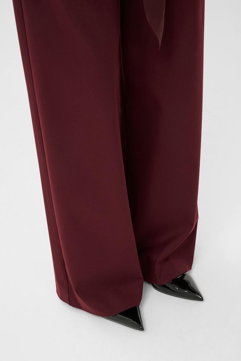 GESTUZ GZPAULA MW PANTS - HOSE WEIT IN BURGUNDY