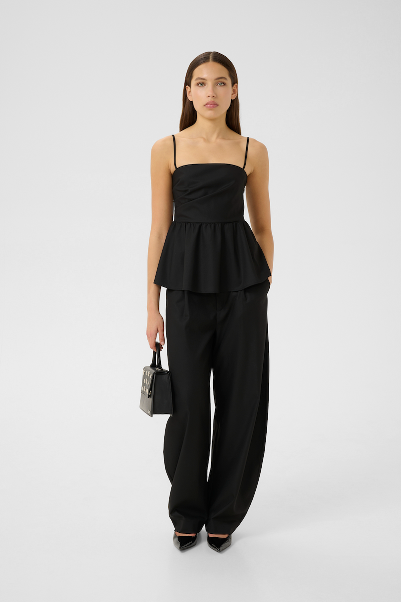 GESTUZ GZZUZU CORSAGE - PEPLUM OBERTEIL IN SCHWARZ