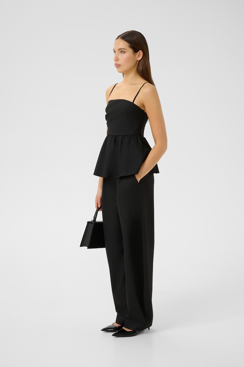 GESTUZ GZZUZU CORSAGE - PEPLUM OBERTEIL IN SCHWARZ