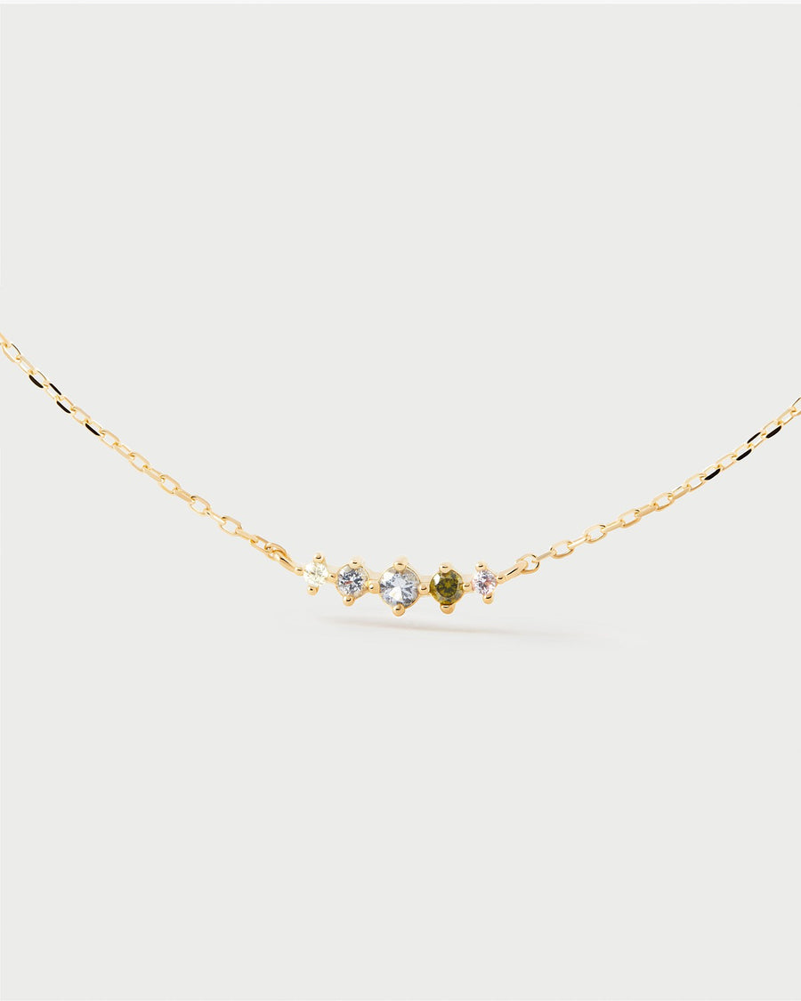 PD PAOLA ESTELA NECKLACE MULTICOLOR  - HALSKETTE GOLD MIT ZIRKONIA