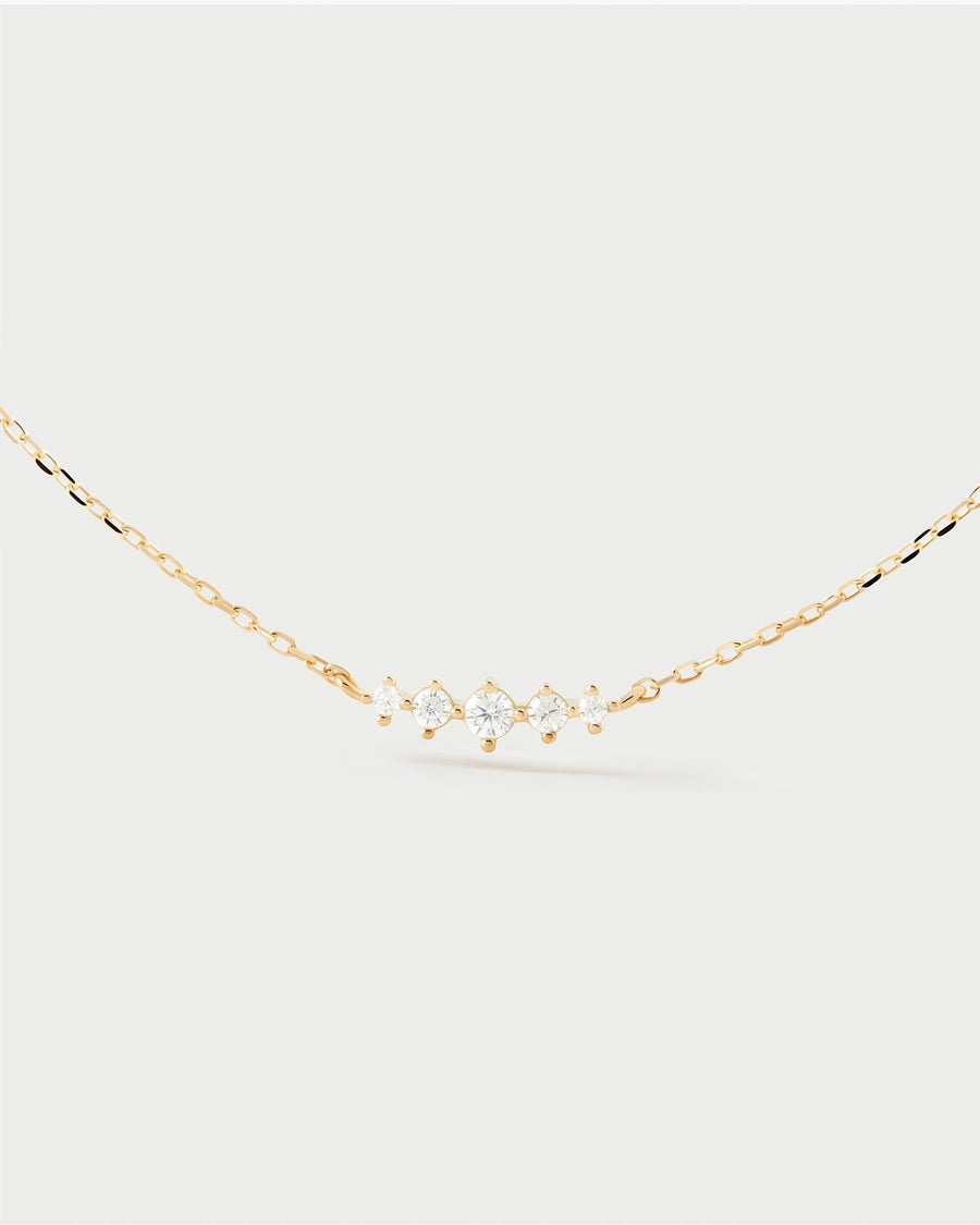 PD PAOLA ESTELA NECKLACE - HALSKETTE GOLD MIT ZIRKONIA