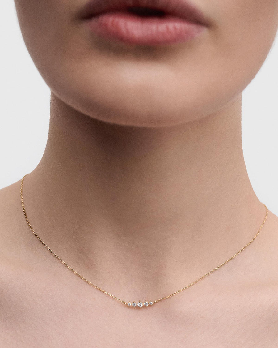 PD PAOLA ESTELA NECKLACE - HALSKETTE GOLD MIT ZIRKONIA