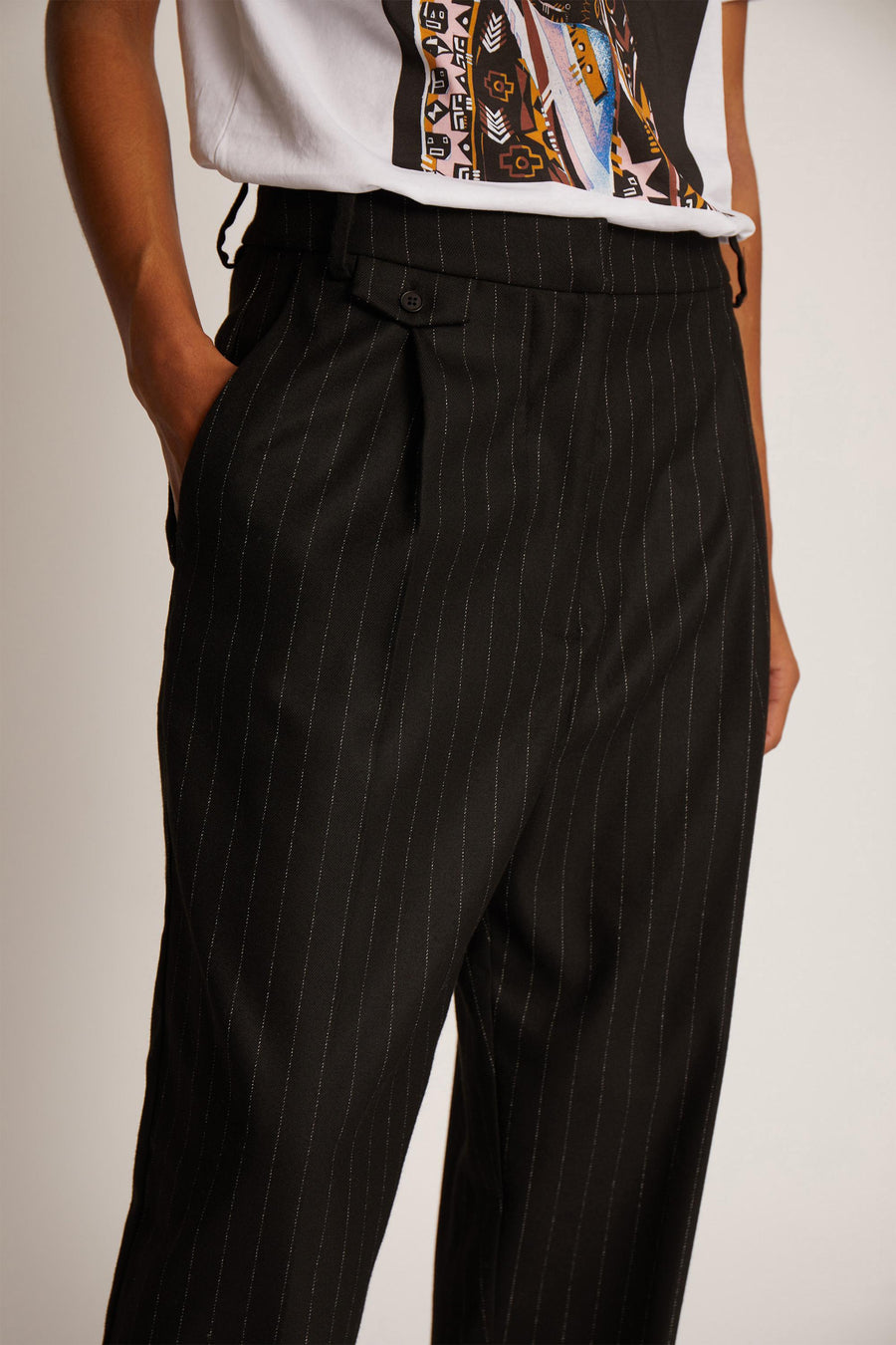 MUNTHE PINSTRIPE PANTS EDIE - HOSE NADELSTREIFEN