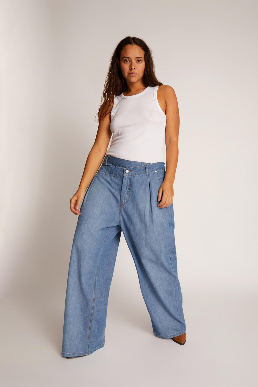 MUNTHE TALU DENIM PANTS - LEICHTE DENIM HOSE WEIT