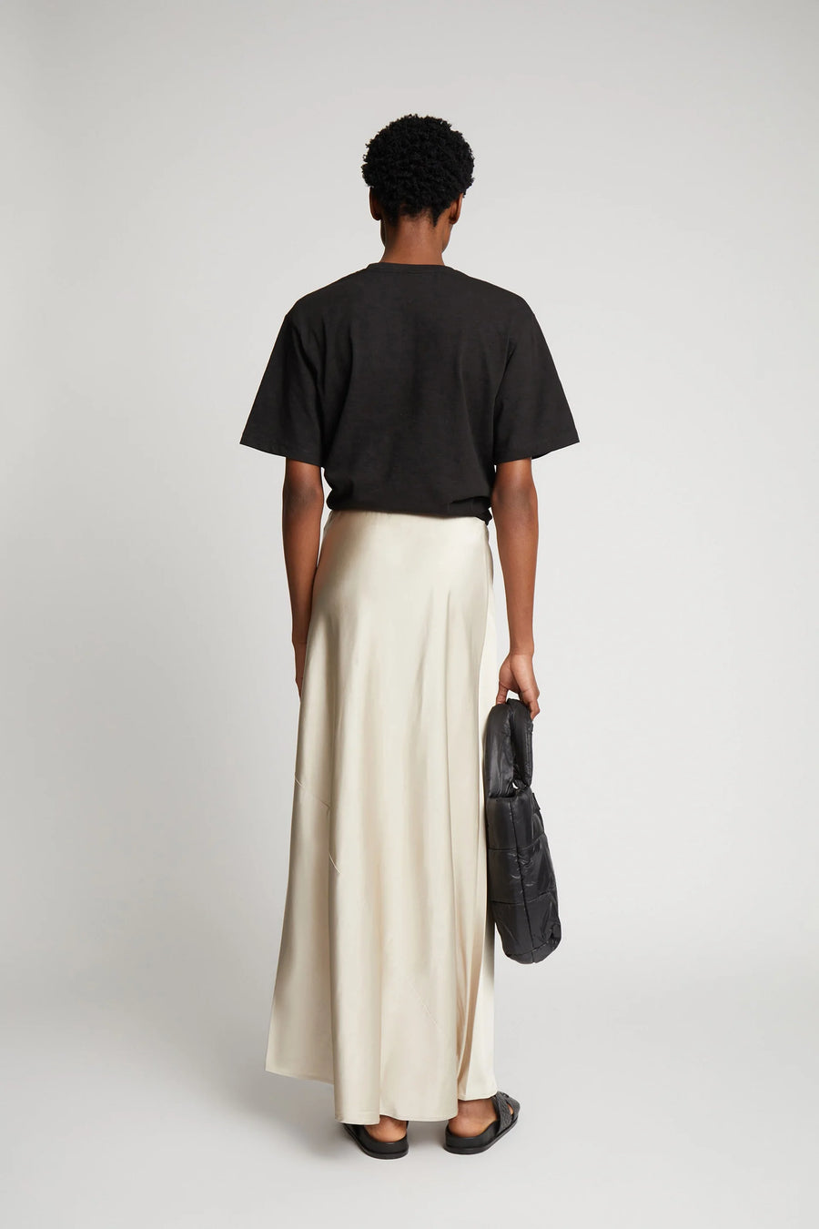 MUNTHE BARDOT SKIRT - SATIN ROCK IN CHAMPAGNE