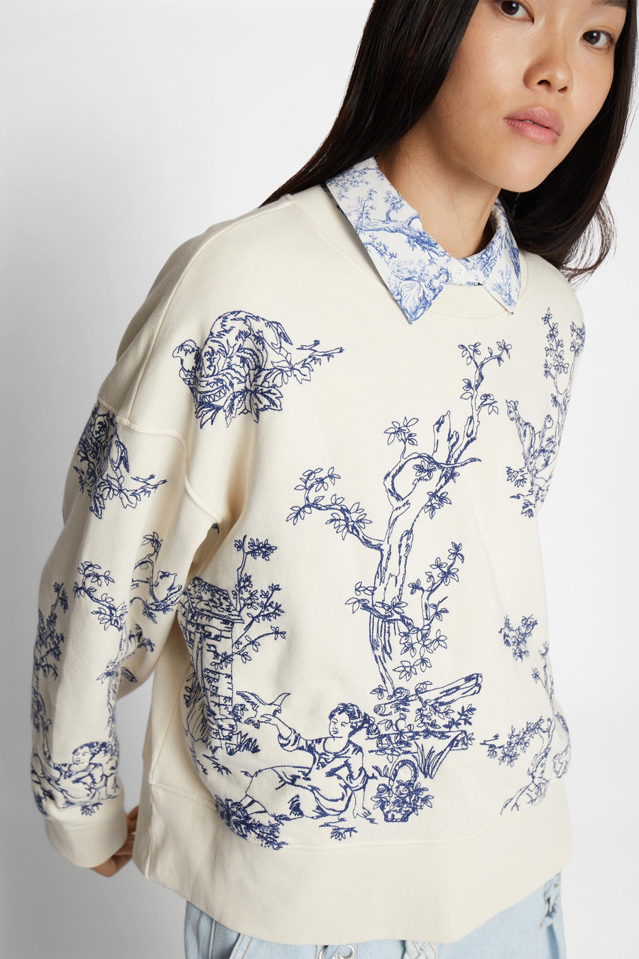 MUNTHE FRIEDE SWEATSHIRT - SWEATSHIRT MIT STICKEREI
