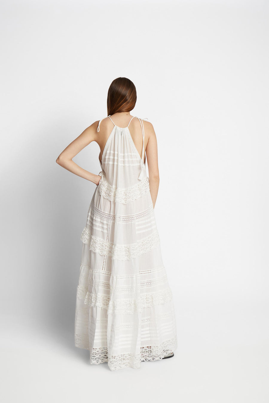 MUNTHE FUENTA DRESS WHITE - KLEID BOHO STYLE IN WEIß