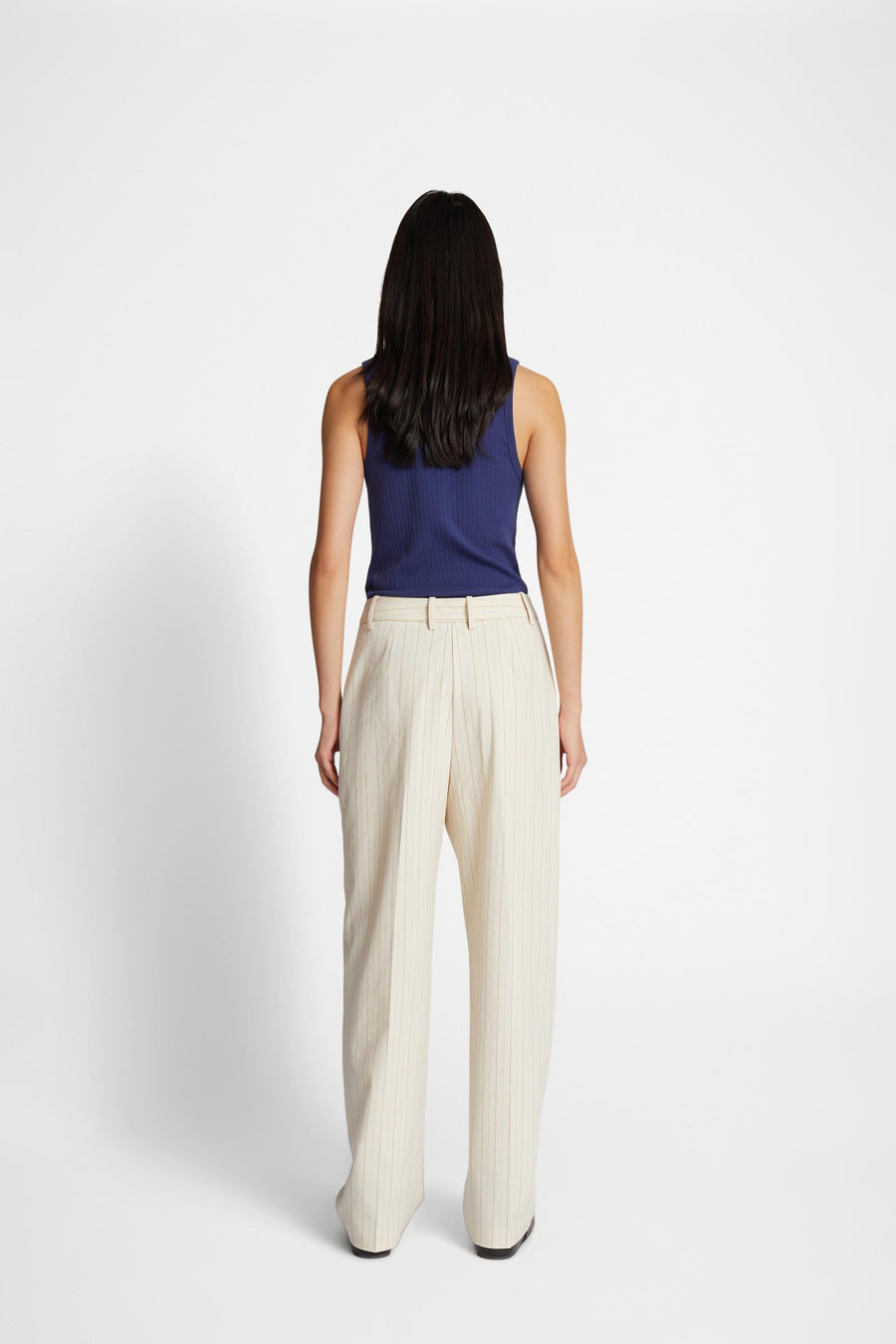 MUNTHE FILANA PANTS - HOSE NADELSTREIFEN HELL