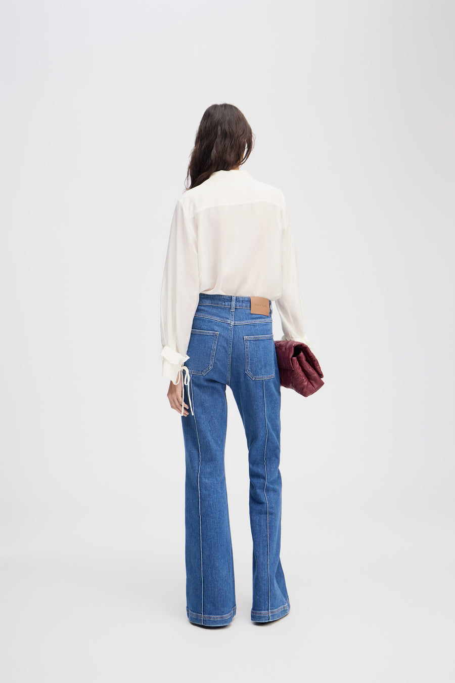 MUNTHE LESIENNA BLOUSE - BLUSE MIT VOLANTS IN YVORY