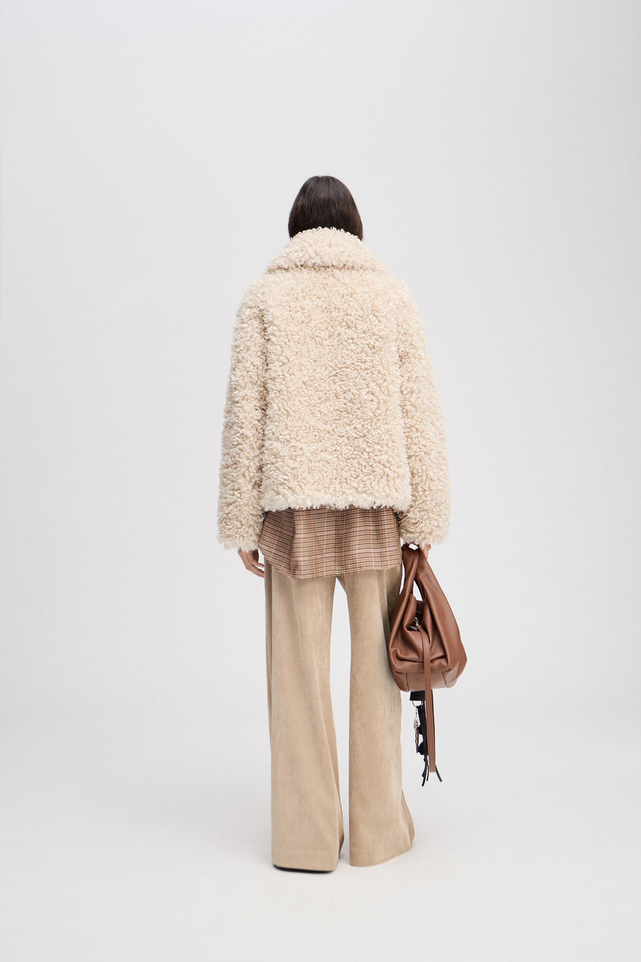 MUNTHE LESTINE TEDDY COAT - KURZE TEDDY-JACKE IN KITT