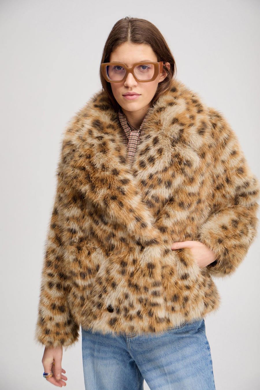 MUNTHE LESTINE FAKE FUR JACKET - KURZE KUNSTPELZ JACKE