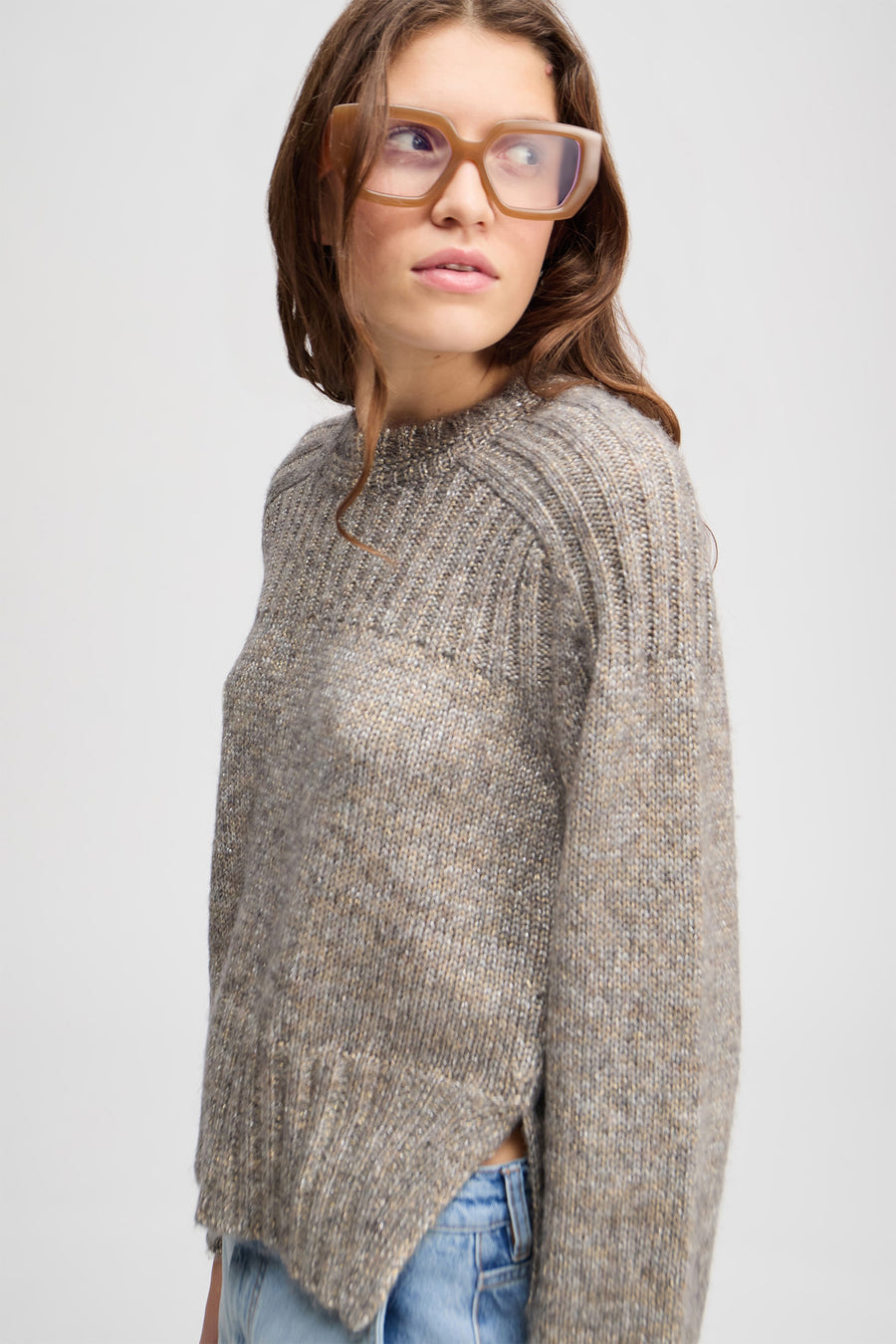 MUNTHE LOHANNA KNIT - STRICK PULLOVER MIT LUREX