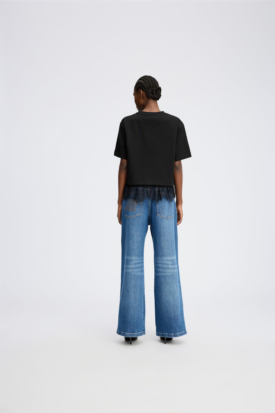 MUNTHE RACH TOP BLACK - TWO IN ONE TOP