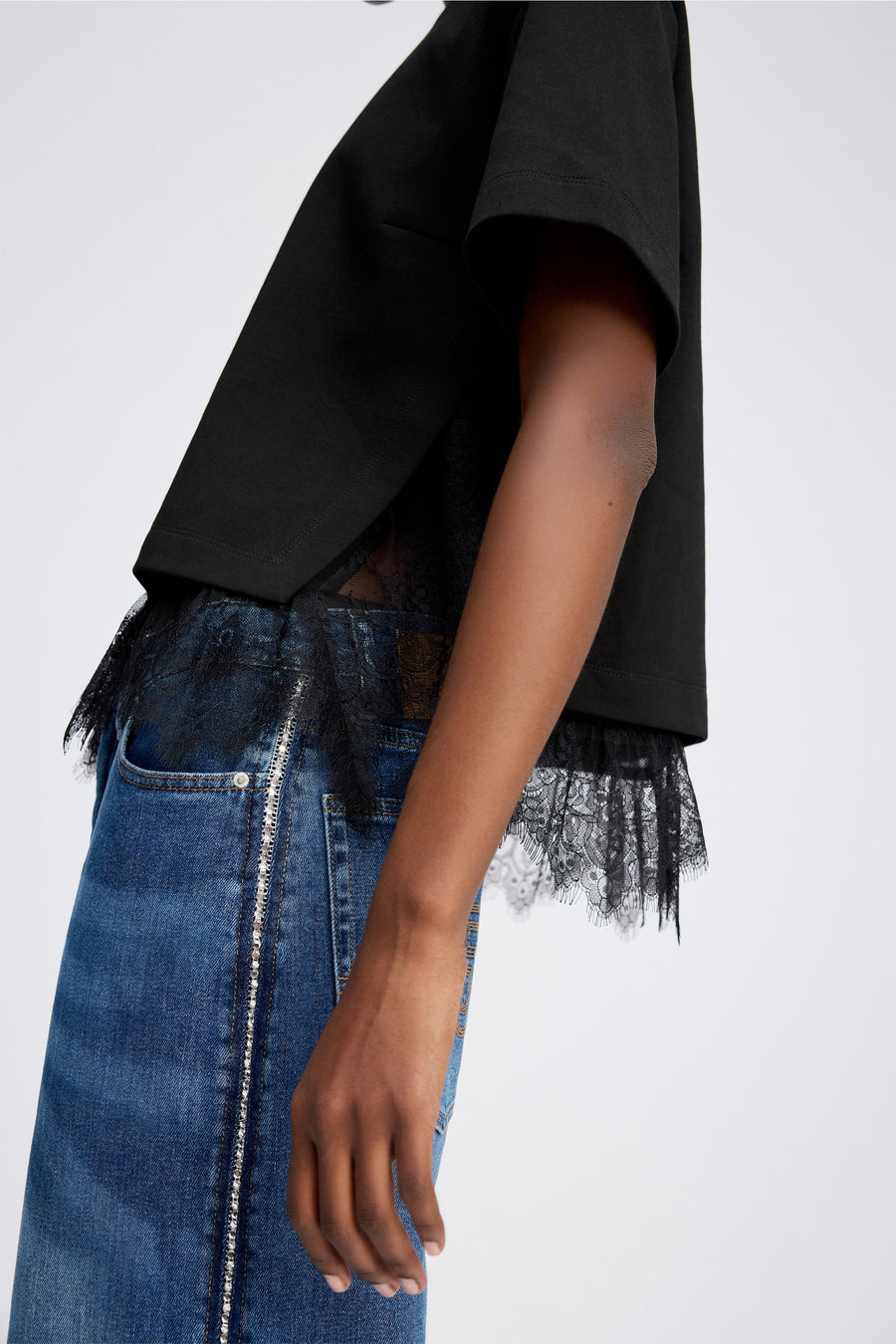 MUNTHE RACH TOP BLACK - TWO IN ONE TOP