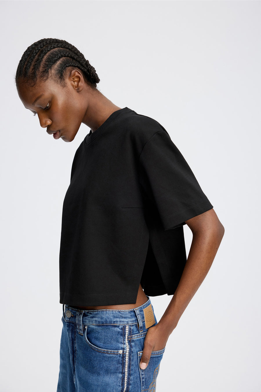 MUNTHE RACH TOP BLACK - TWO IN ONE TOP