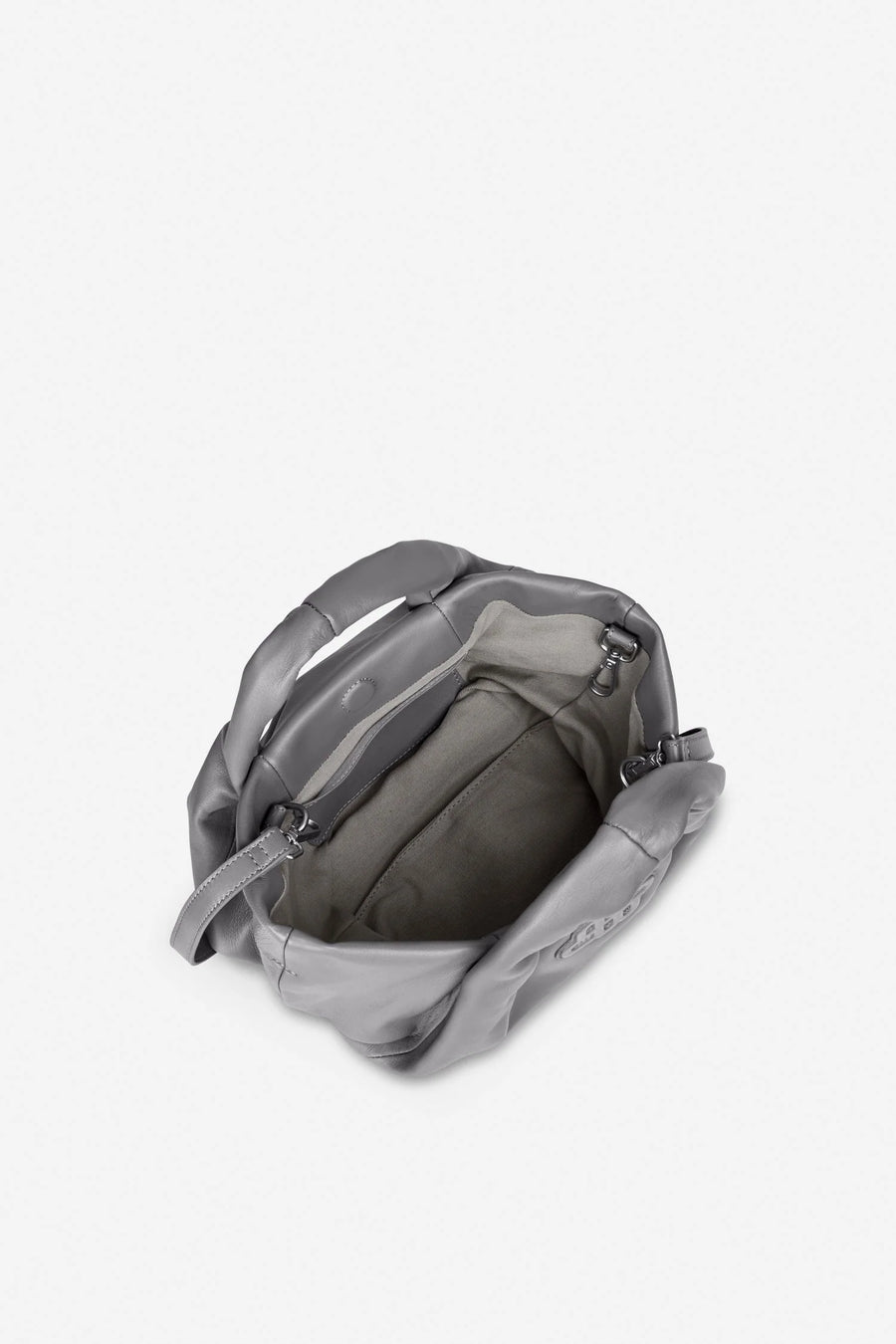 MUNTHE LIXIA LEATHER BAG GREY - KLEINE LEDER TASCHE IN GRAU