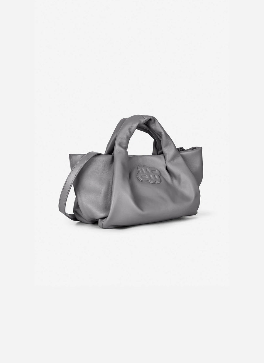 MUNTHE LIXIA LEATHER BAG GREY - KLEINE LEDER TASCHE IN GRAU