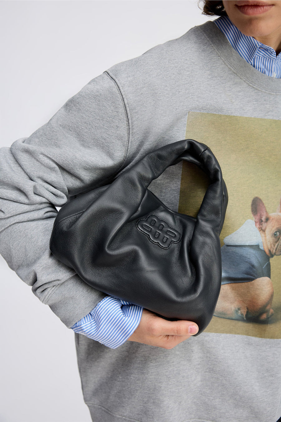 MUNTHE LIXIA LEATHER BAG BLACK - KLEINE LEDER TASCHE SCHWARZ