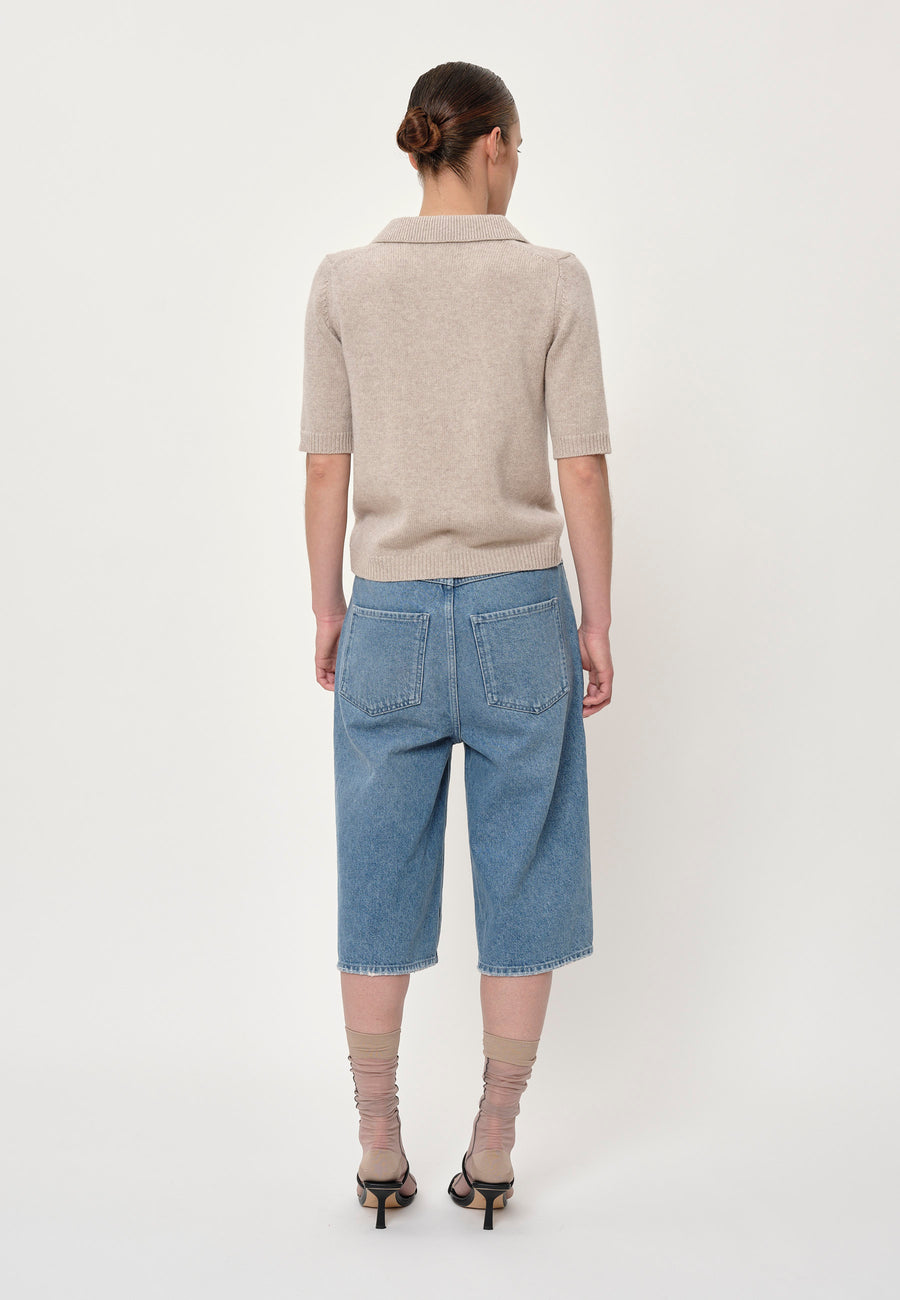 HERSKIND EMILY DENIM SHORTS - DENIM BERMUDA