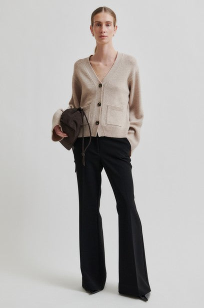 SECOND FEMALE FIQUE FLARED TROUSERS - KICK-FLARE HOSE SCHWARZ