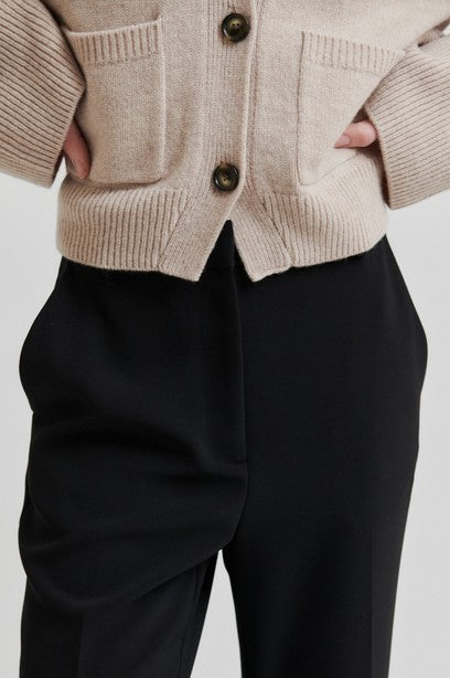 SECOND FEMALE FIQUE FLARED TROUSERS - KICK-FLARE HOSE SCHWARZ