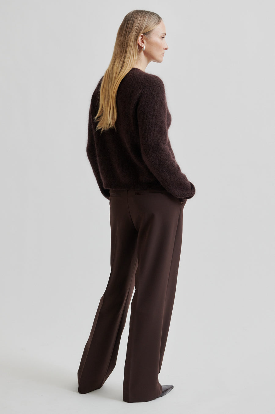 SECOND FEMALE FIQUE CLASSIC TROUSERS - HOSE IN CHOCOLATE BRAUN