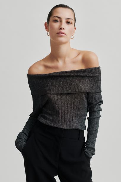 SECOND FEMALE ELLIS KNIT OFF SHOULDER - STRICK SCHULTERFREI