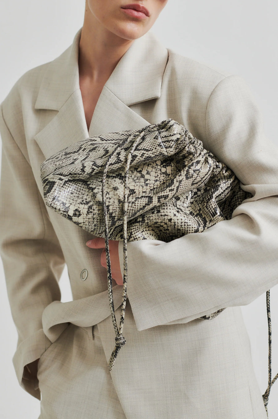 SECOND FEMALE DEVON BAG SNAKE OPTIC - TASCHE LEDER IN SCHLANGEN OPTIK