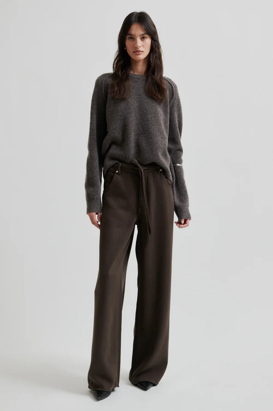 SECOND FEMALE IRVINE DENIM - JEANS BRAUN FLIEßEND