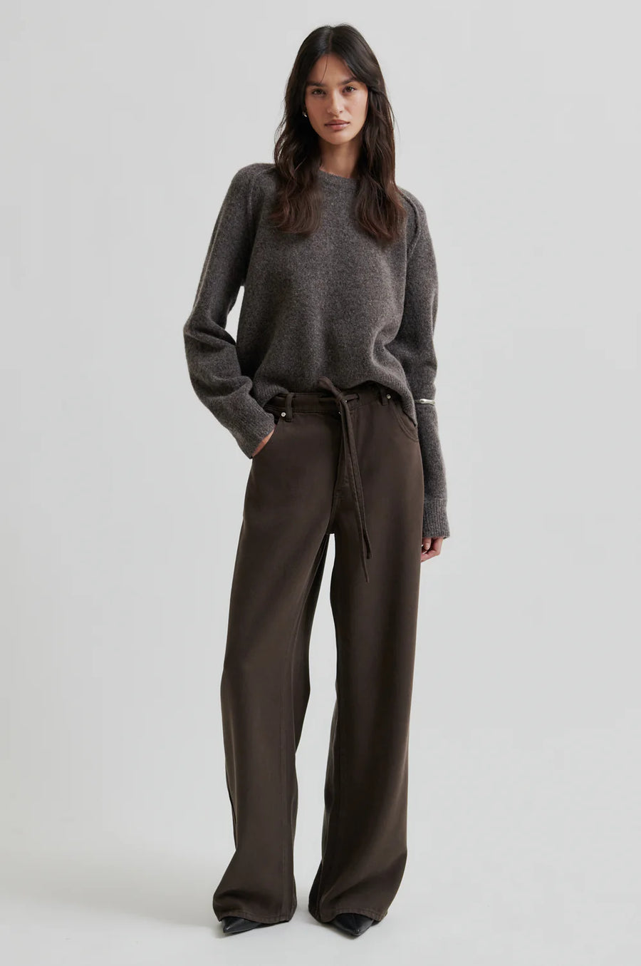 SECOND FEMALE IRVINE DENIM - JEANS BRAUN FLIEßEND