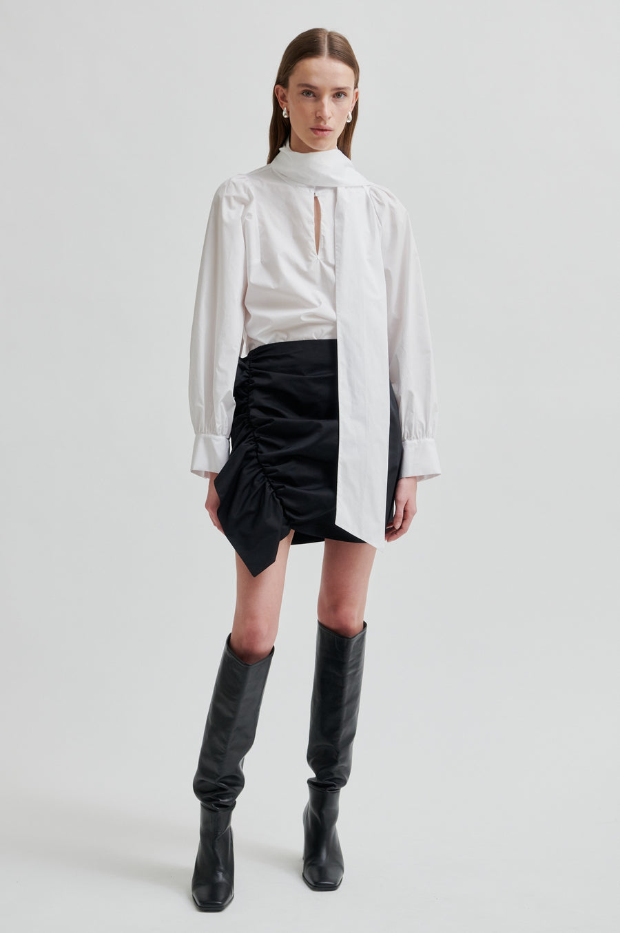 SECOND FEMALE CALICO BLOUSE - BLUSE MIT SCHALKRAGEN