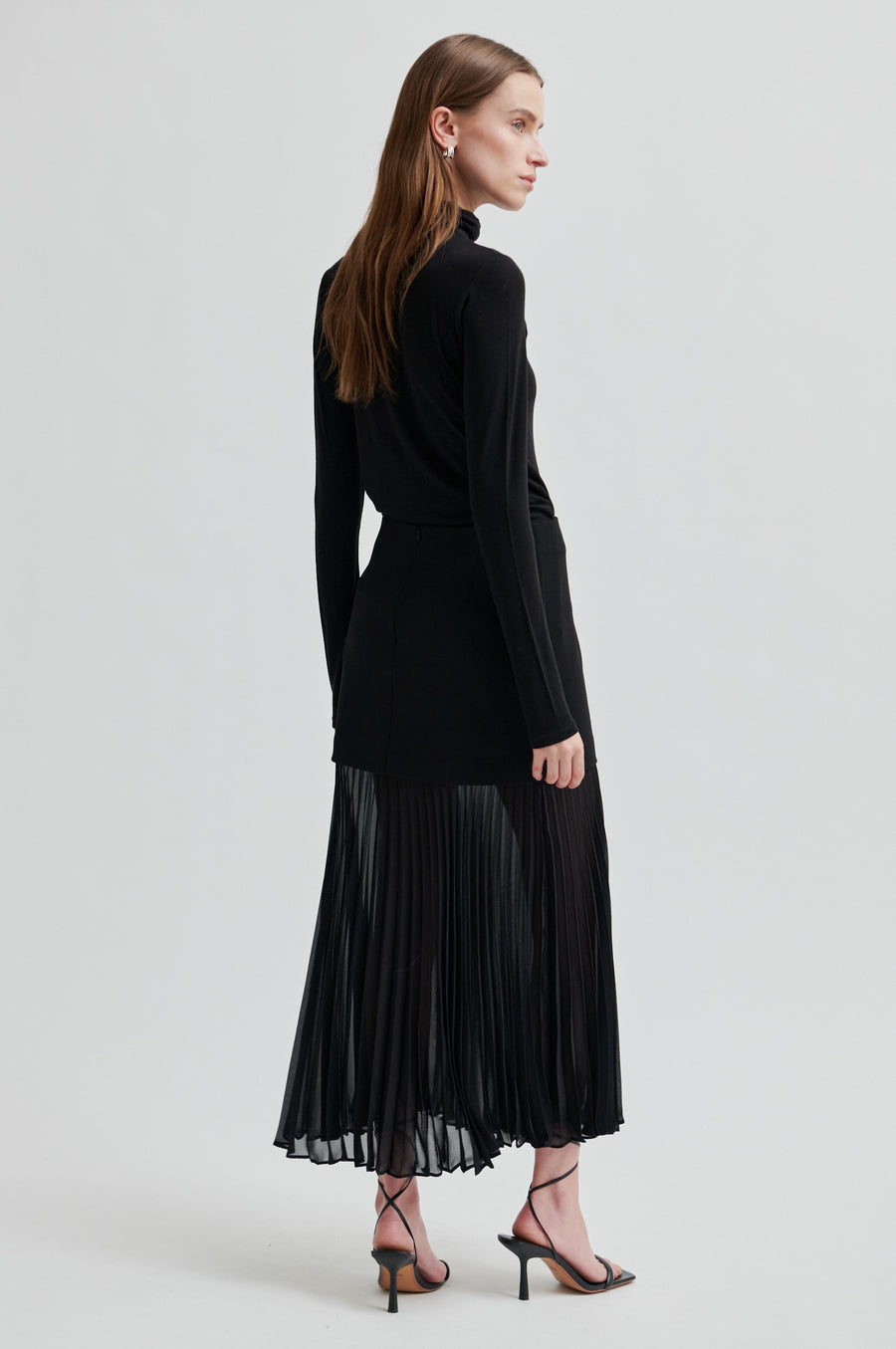 SECOND FEMALE KOA SKIRT - ROCK PLISSEE SCHWARZ