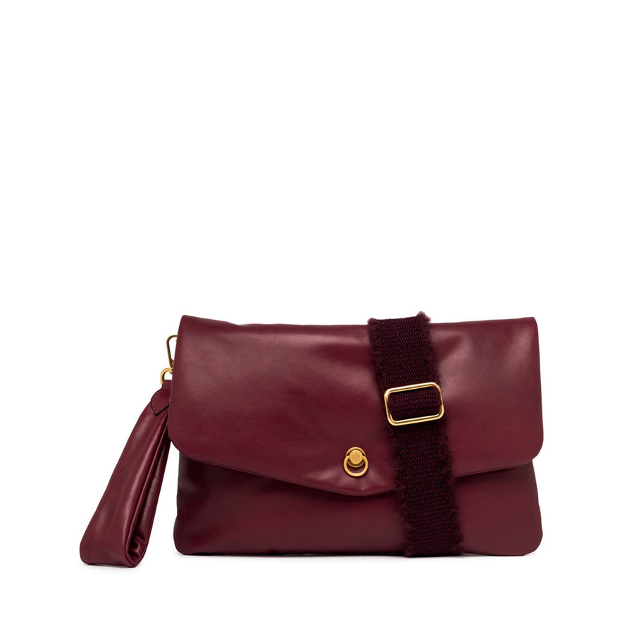 GIANNI CHIARINI MIREA BAG  - CLUTCH IN BURGUNDY