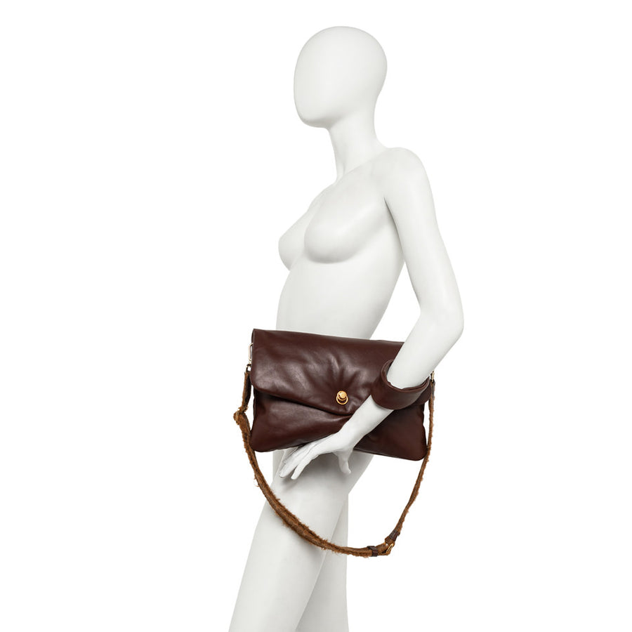 GIANNI CHIARINI MIREA BAG  - CLUTCH IN BURGUNDY