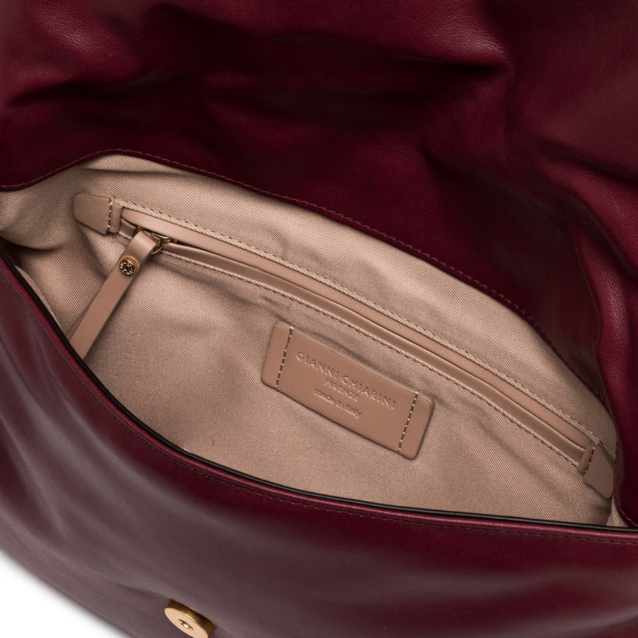 GIANNI CHIARINI MIREA BAG  - CLUTCH IN BURGUNDY