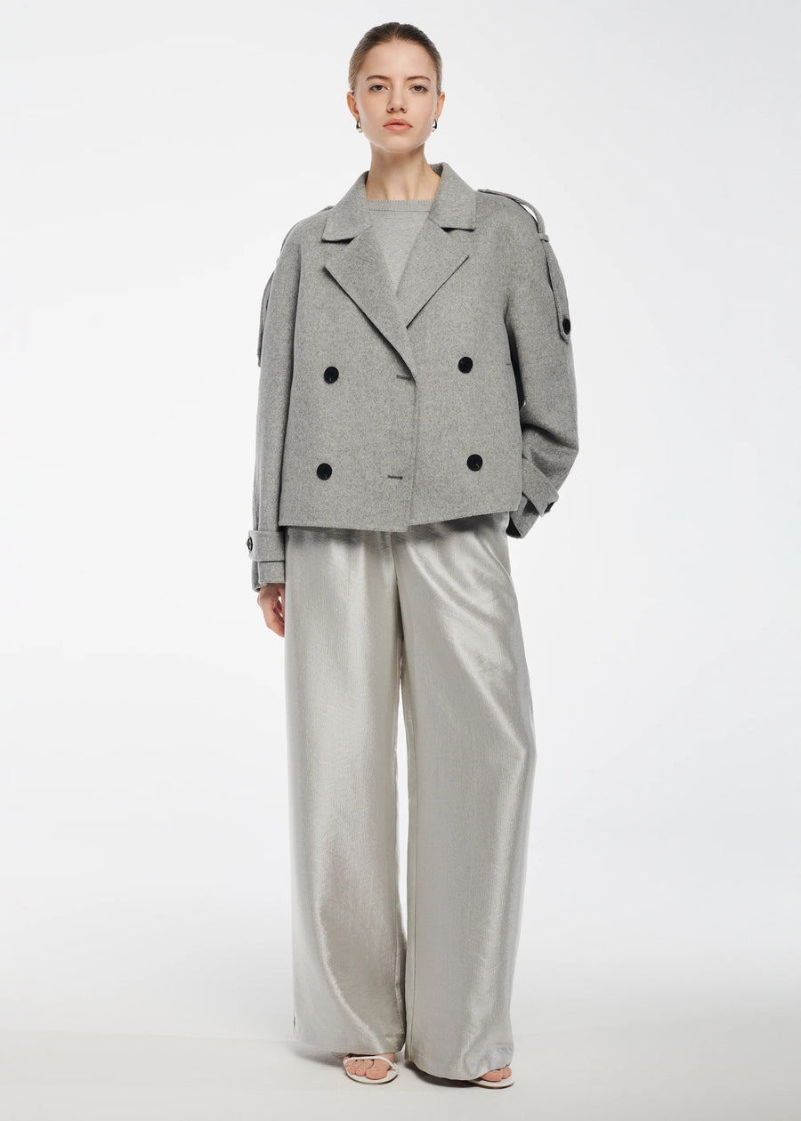 STUDIO AR LEXINE WOOL TRENCH - WOLLJACKE IN TRENCH OPTIK