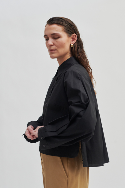SECOND FEMALE BLOUSE MATISOL IN BLACK - BLUSE CROPPED SCHWARZ