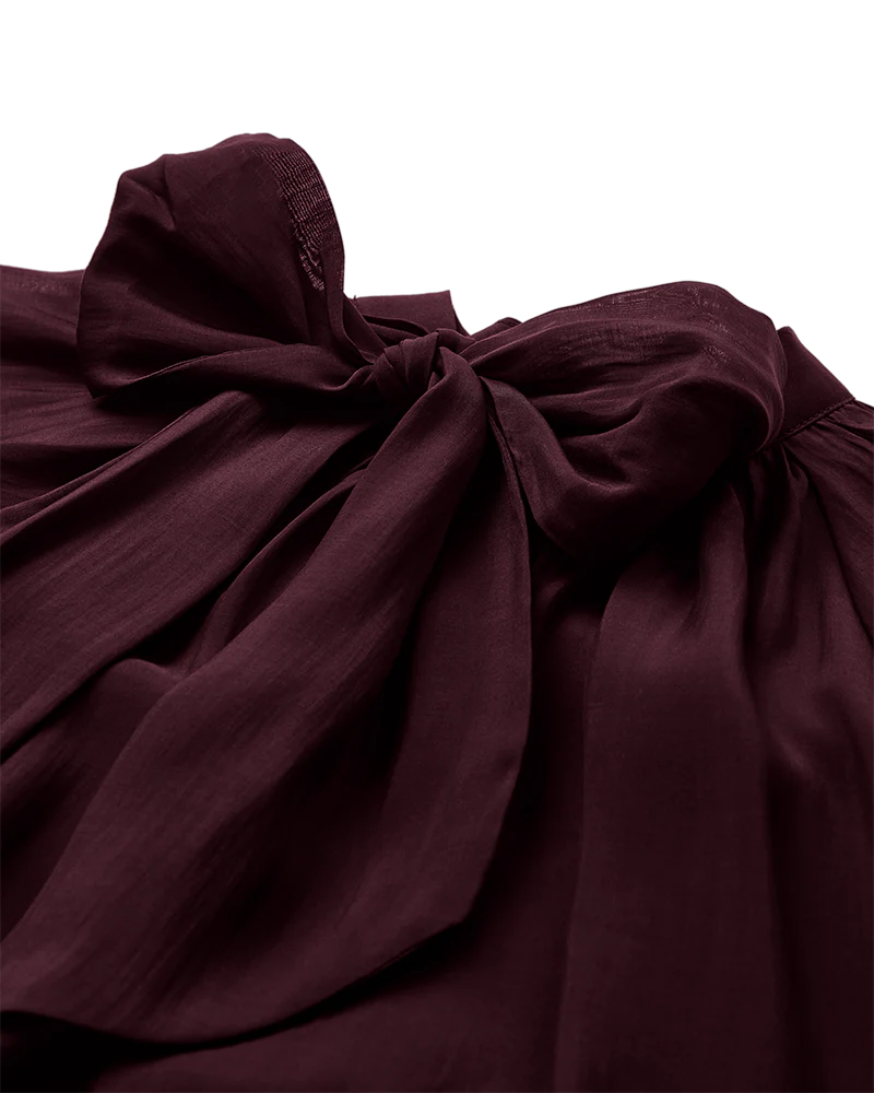 COPENHAGEN MUSE CMTILLY BLOUSE - BLUSE MIT SCHLEIFE IN WINDSOR WINE