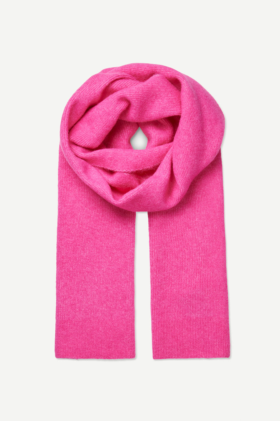 SAMSOE NOR SCARF IN FUCHSIA - SCHAL IN PINK AUS ALPAKA-WOLL MIX