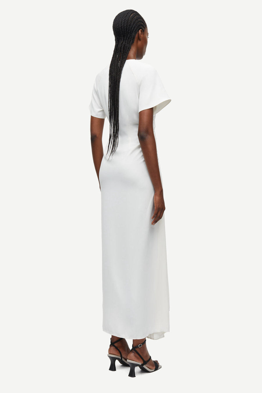 SAMSOE SAMSOE SAALBERO DRESS - KLEID IN CREME MIT RAFFUNG