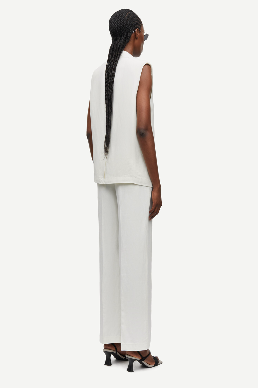 SAMSOE SAMSOE SALARAY TROUSERS - HOSE IN WEIß