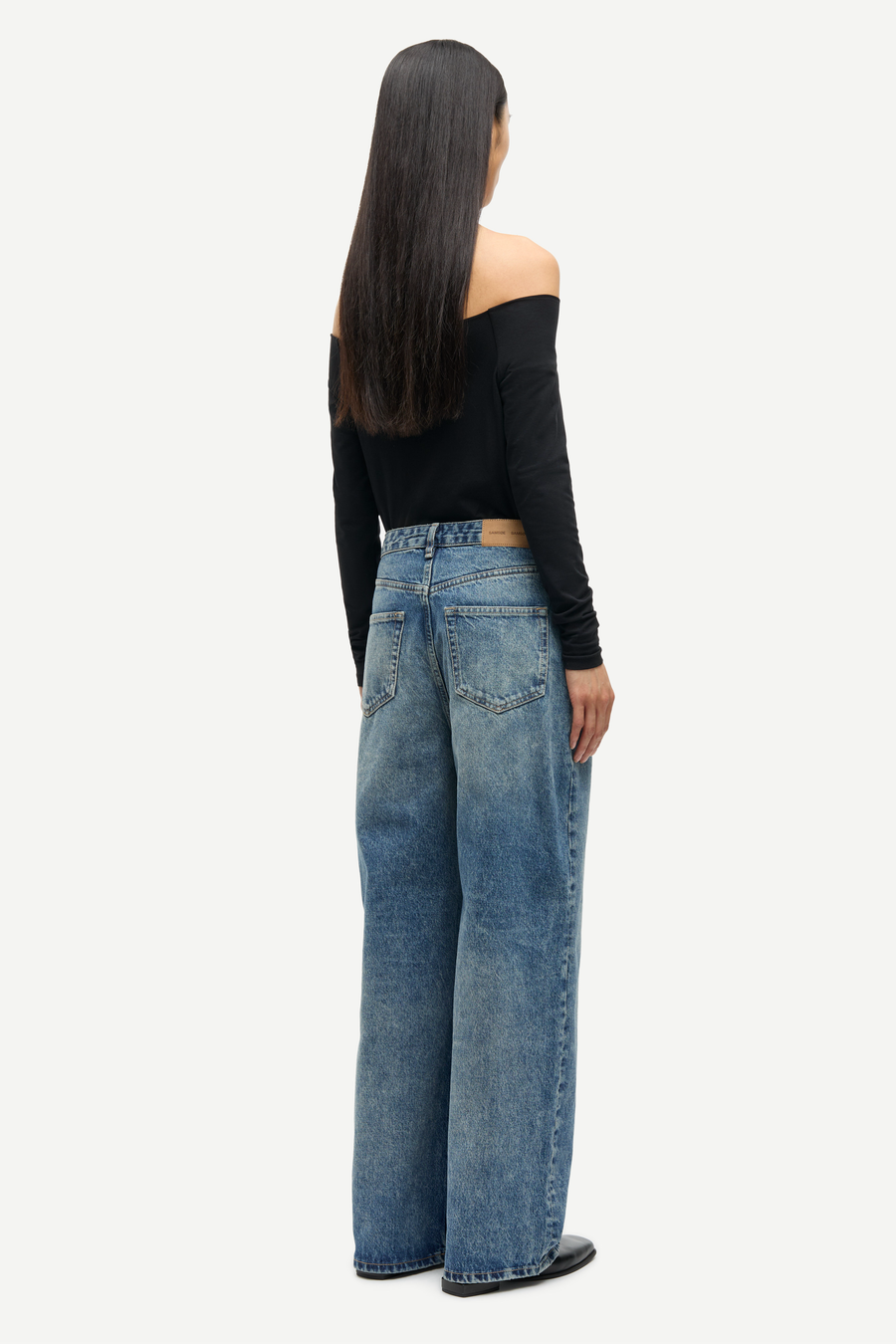 SAMSOE MARIANNE 14606 JEANS - JEANS VERKÜRZT MITTELBLAU