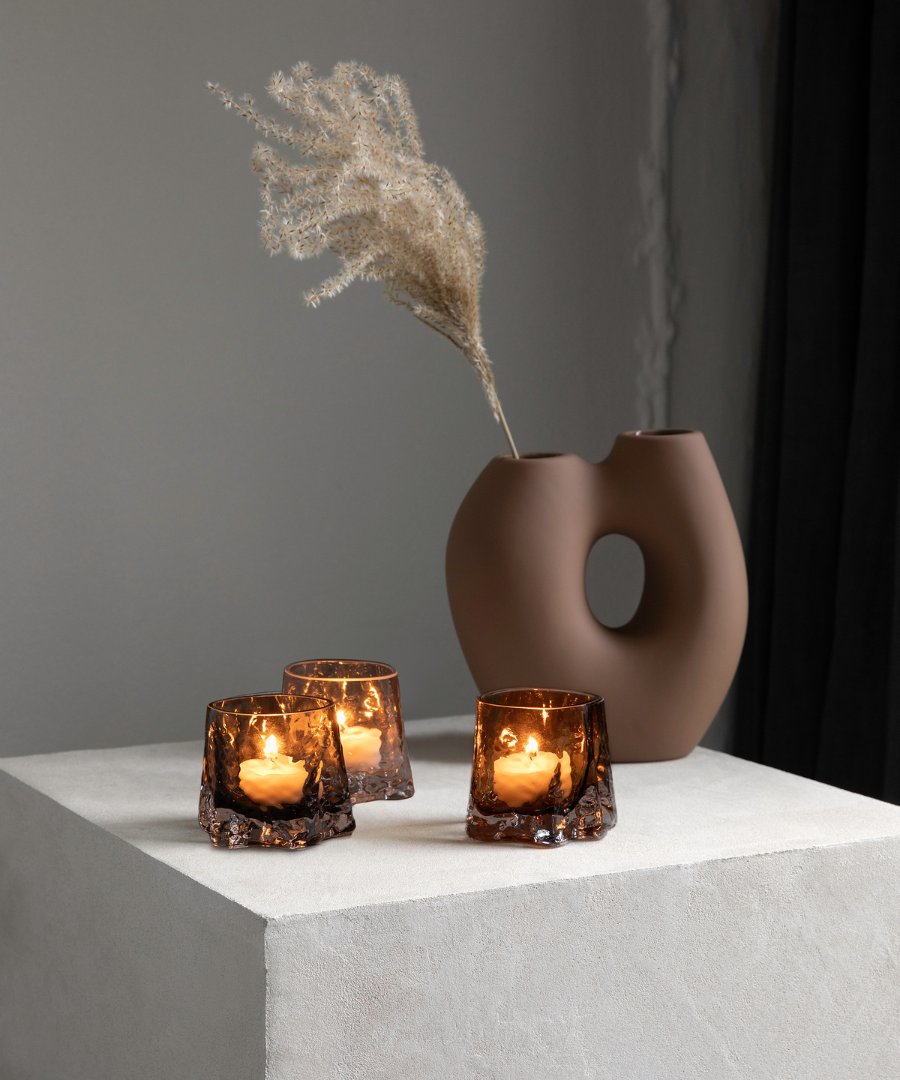 GRY TEALIGHT COGNAC BY COOEE