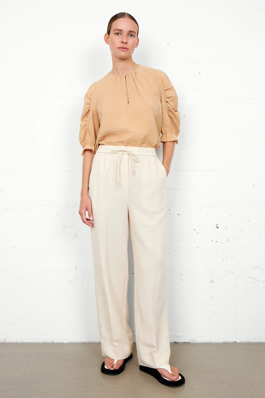 NUKANA NEW TROUSERS - HOSE WEIT IN BRASILIAN SAND
