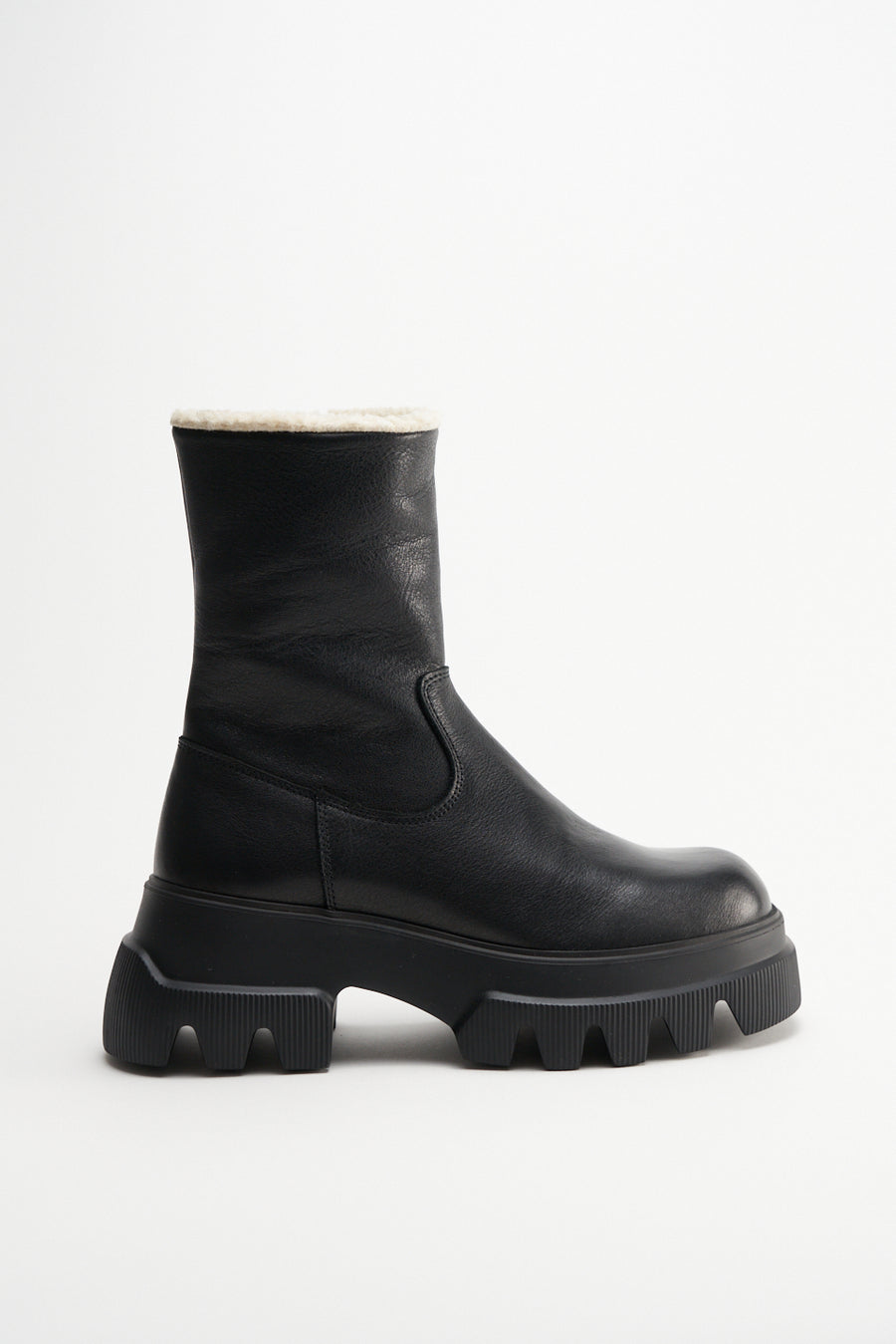 CPH185 VITELLO BLACK - ANKLE BOOTS MIT TEDDY INNENFUTTER