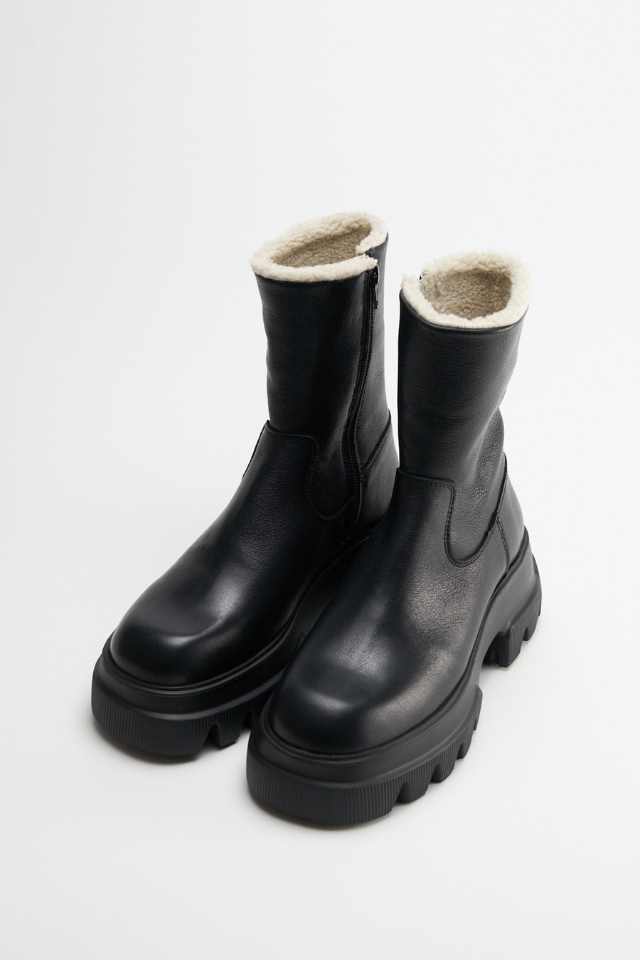 CPH185 VITELLO BLACK - ANKLE BOOTS MIT TEDDY INNENFUTTER