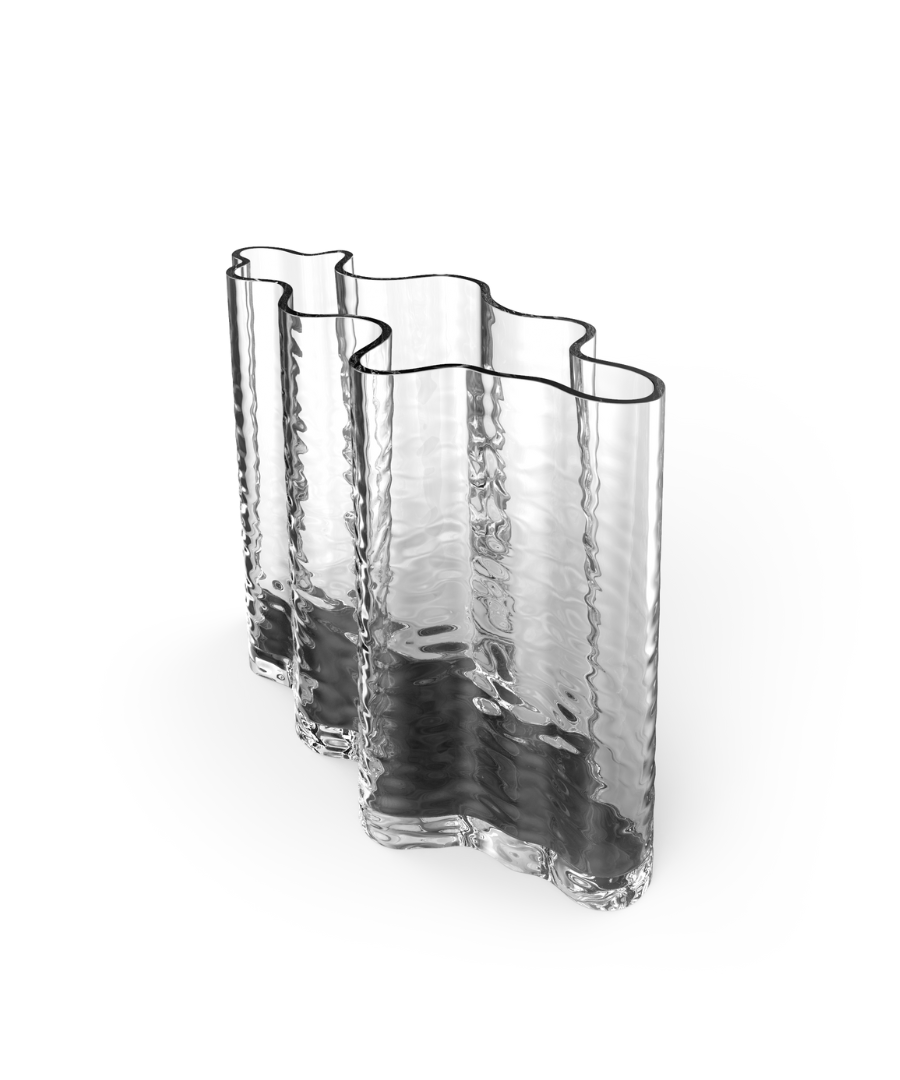 VASE GRY WIDE CLEAR BY COOEE 24 CM