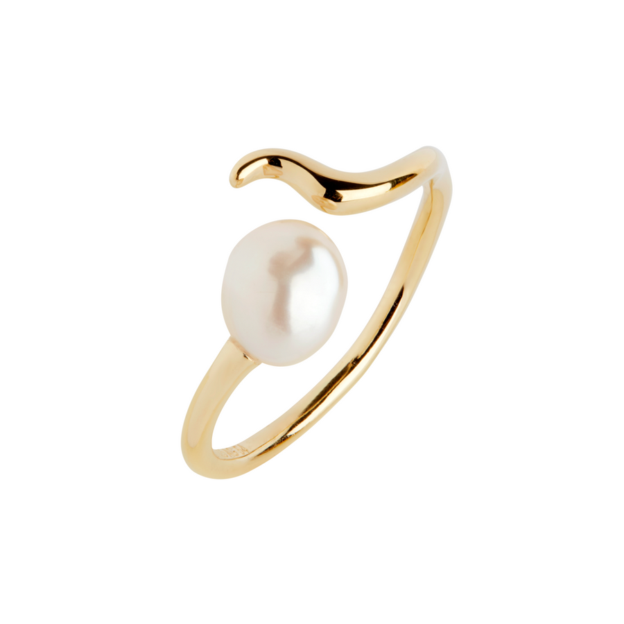 MOONSHINE RING BY MARIA BLACK - RING GOLD MIT PERLE