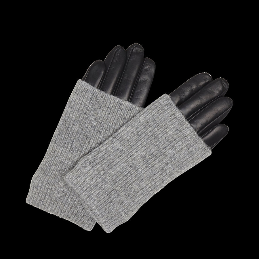 UP/DATE studio – HELLY GLOVE BY MBG BLACK/GREY- HANDSCHUHE LEDER MIT TOUCH FUNKTION